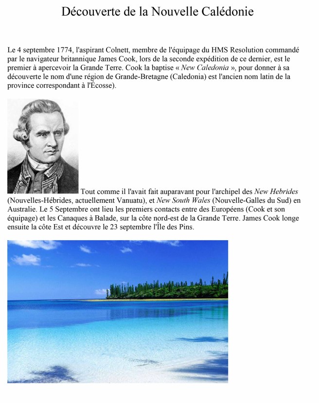 Découverte de la Nouvelle Calédonie-1
