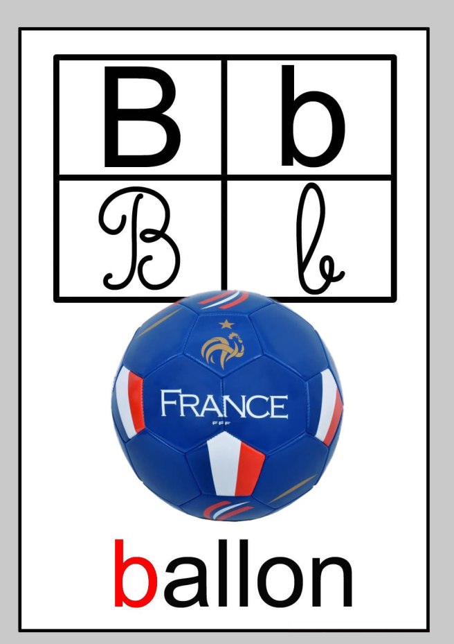 lettre b ballon