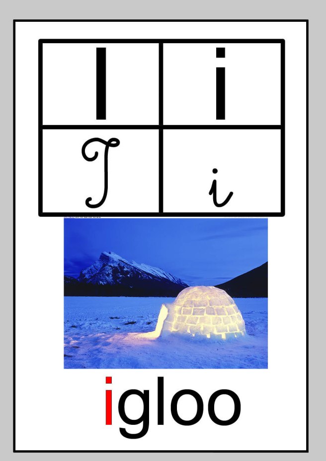 Lettre i igloo