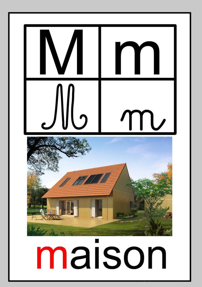 Lettre M maison