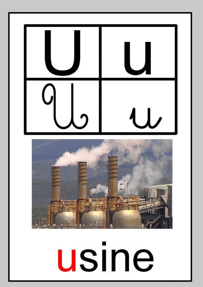 Lettre U usine
